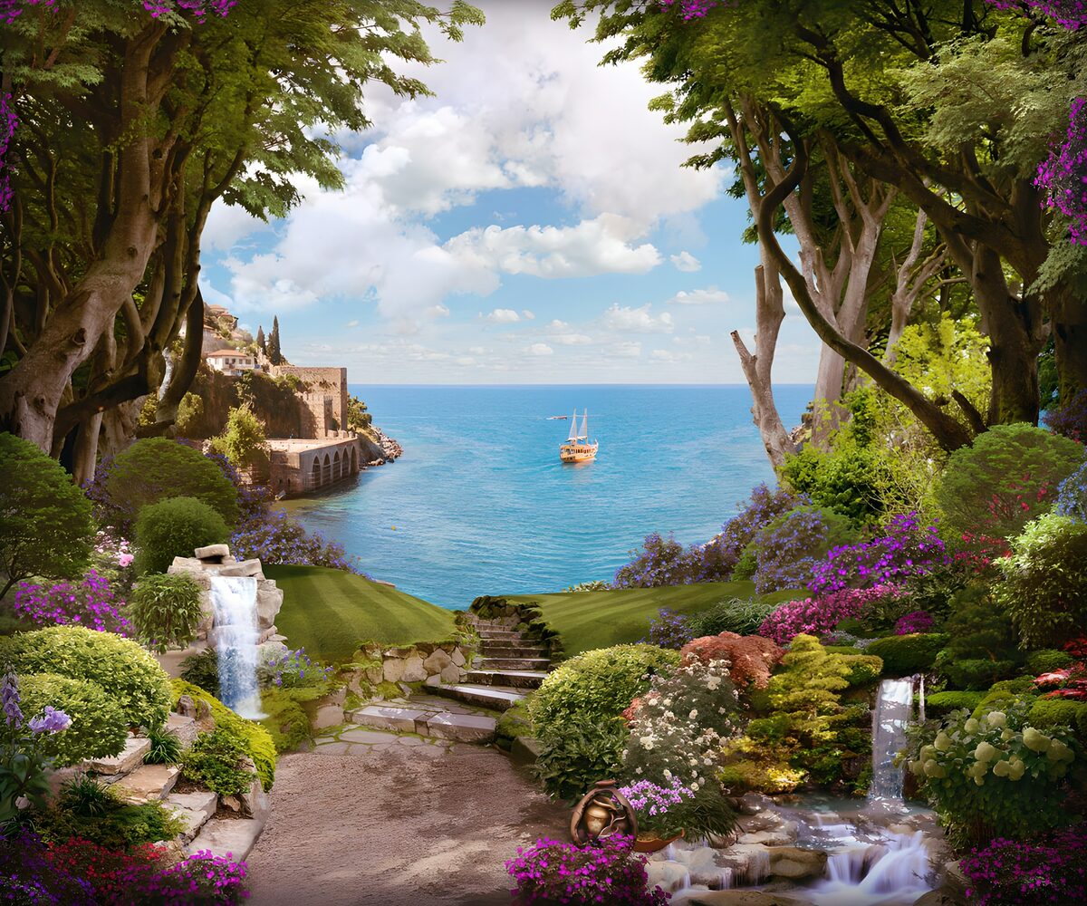 TPFR53981: Jardin enchanteur sur la mer