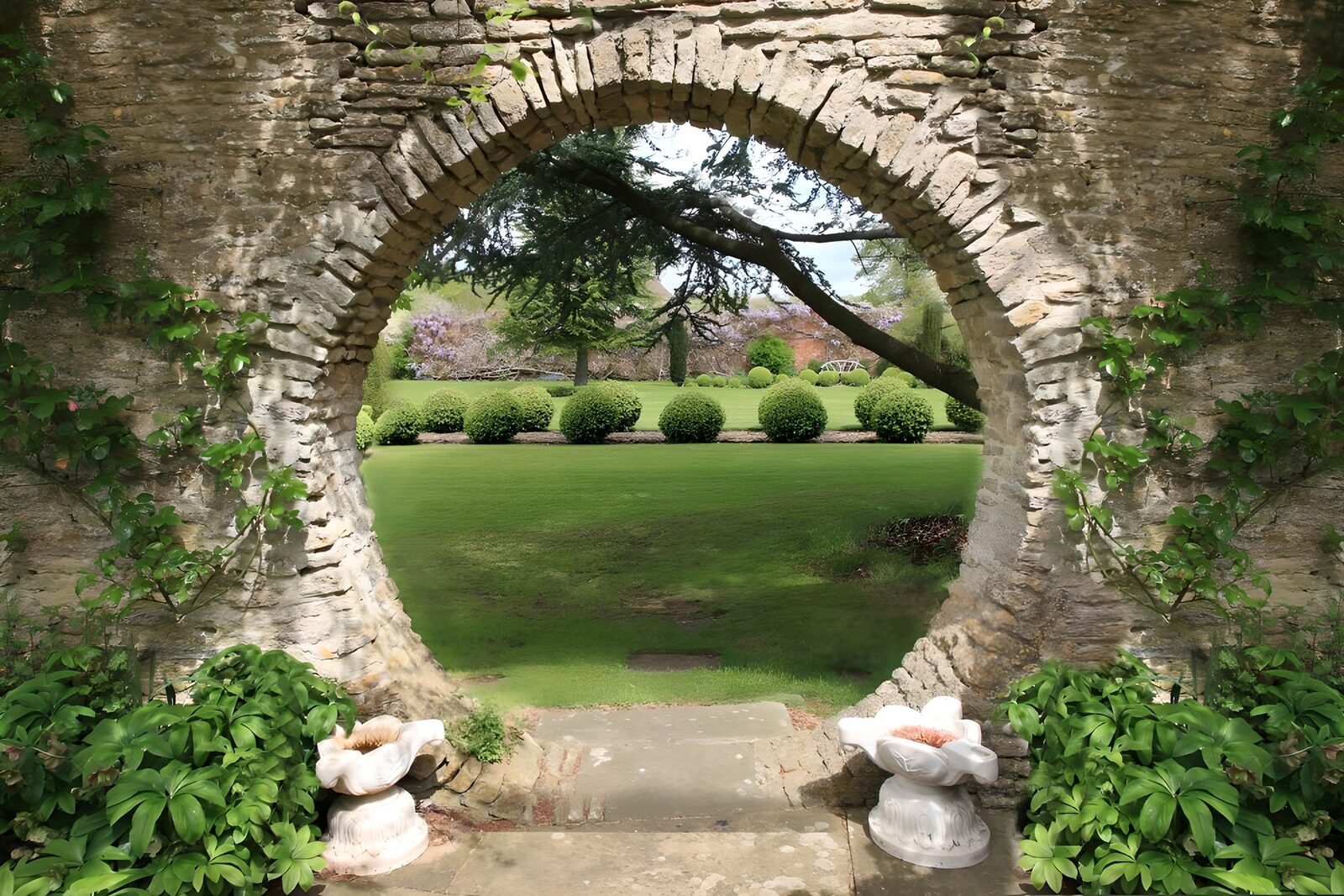 TPFR89474: Fenêtre sur le jardin