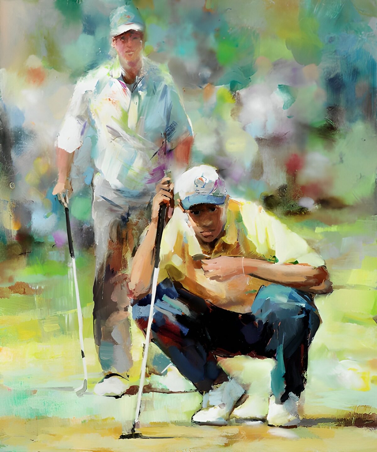 TPFR53523: "Moment de concentration sur le green"