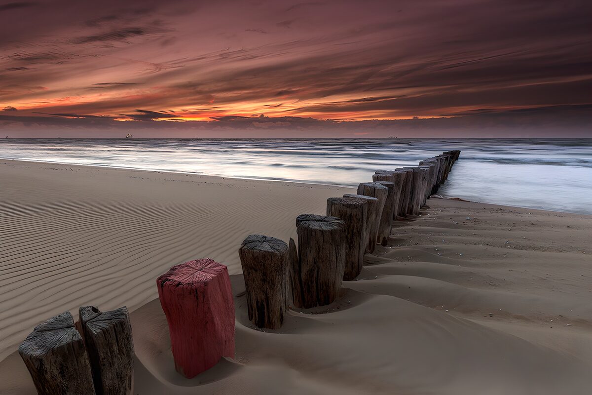 TPFR10043: Coucher de soleil sur la plage