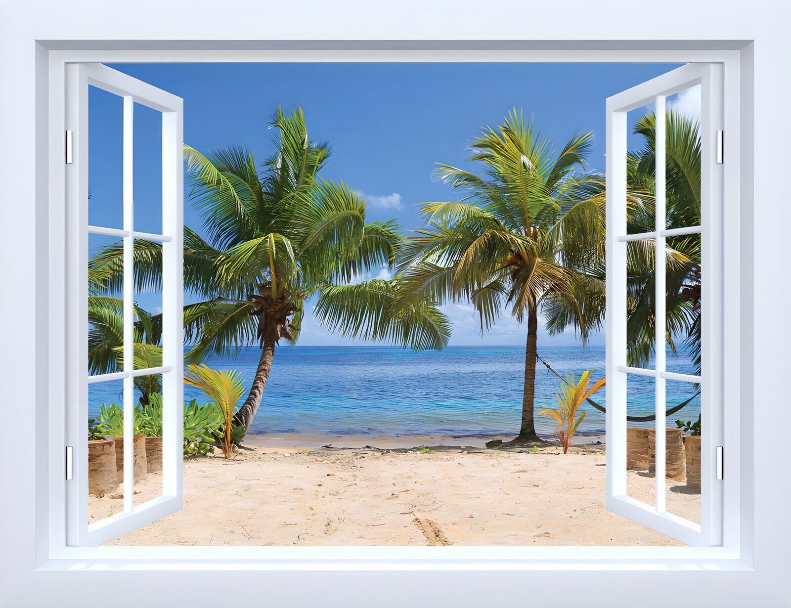 TPFR23310: Vue tropicale depuis la fenêtre