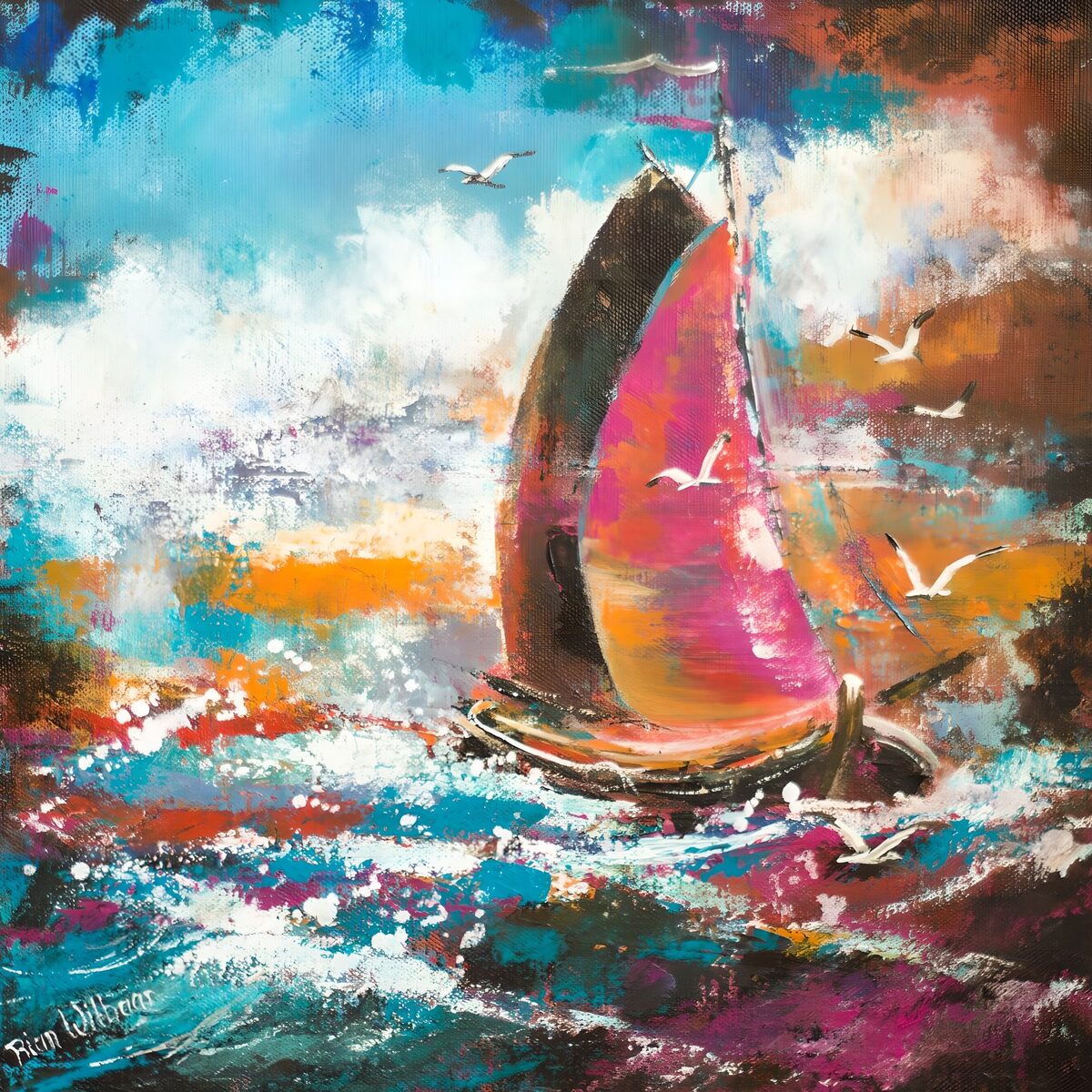 TPFR36349: Voile colorée au crépuscule
