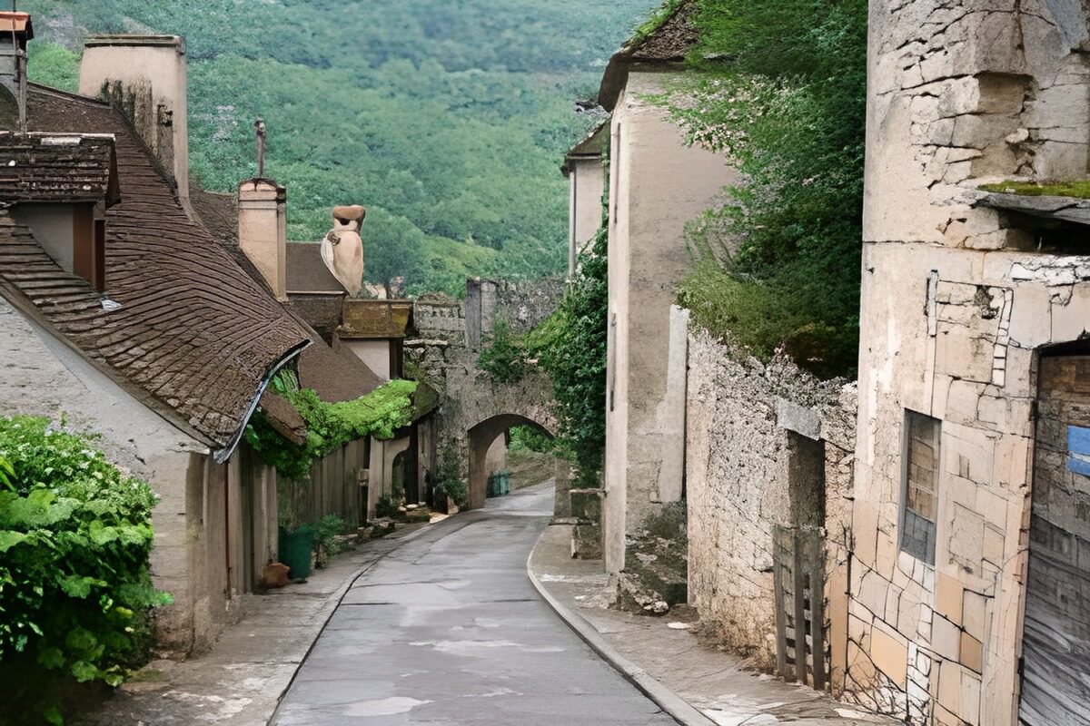 TPFR88725: Rue médiévale en France 1