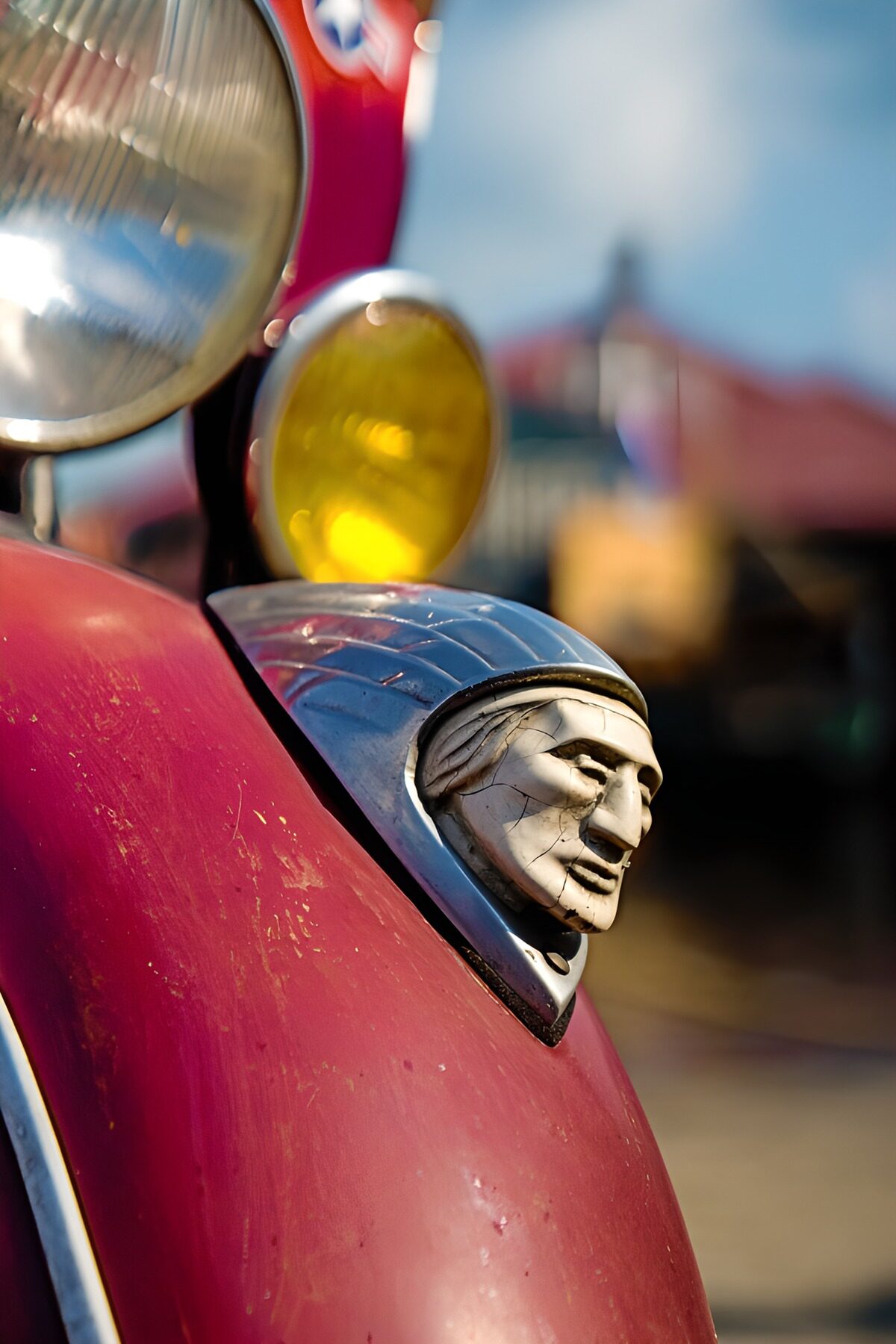 TPFR22407: Détail d'une voiture vintage