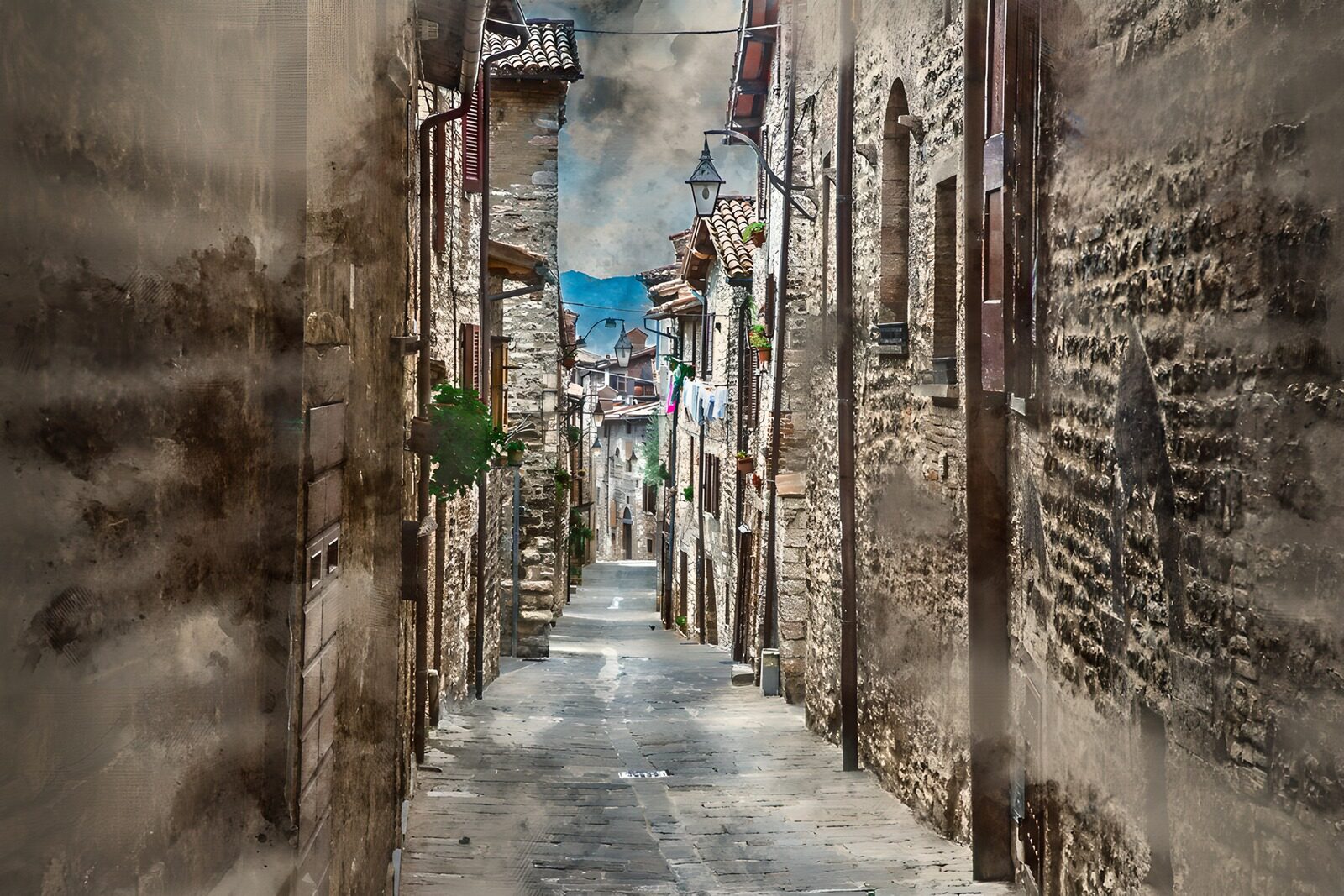 TPFR83900: Rue historique dans un village pittoresque