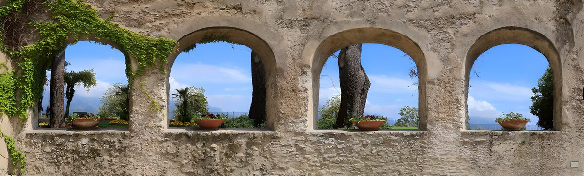 TPFR44417: Vues et plantes à travers les arches