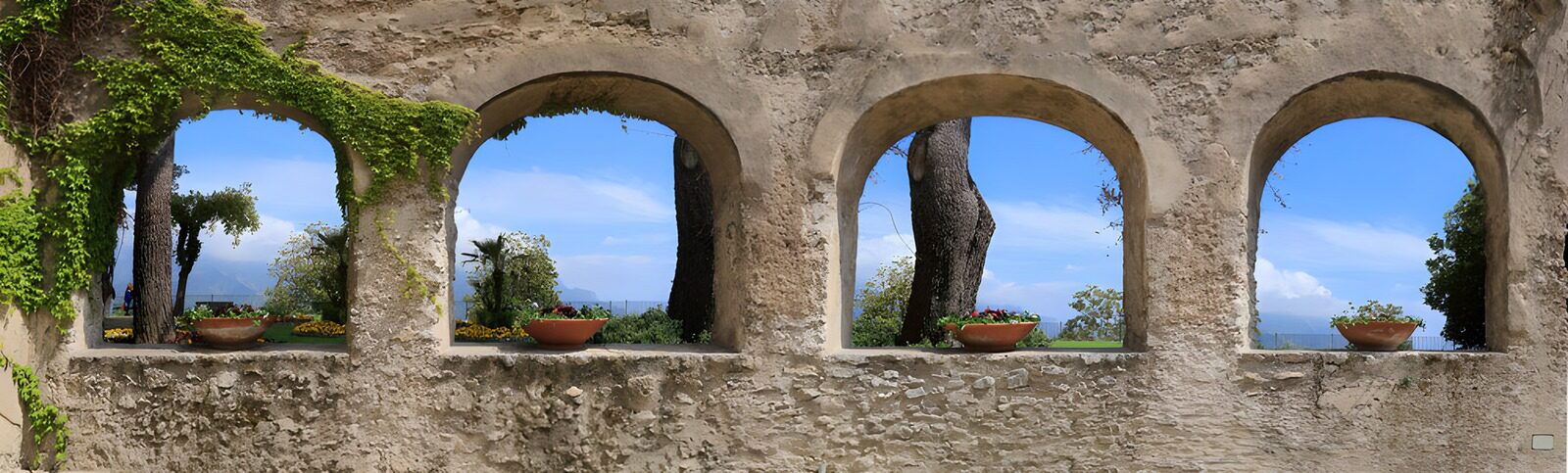 TPFR44417: Vues et plantes à travers les arches