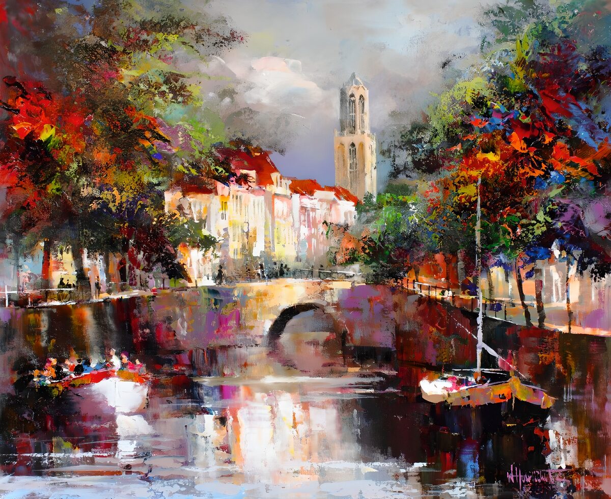 TPFR62511: Paysage lumineux sur le canal