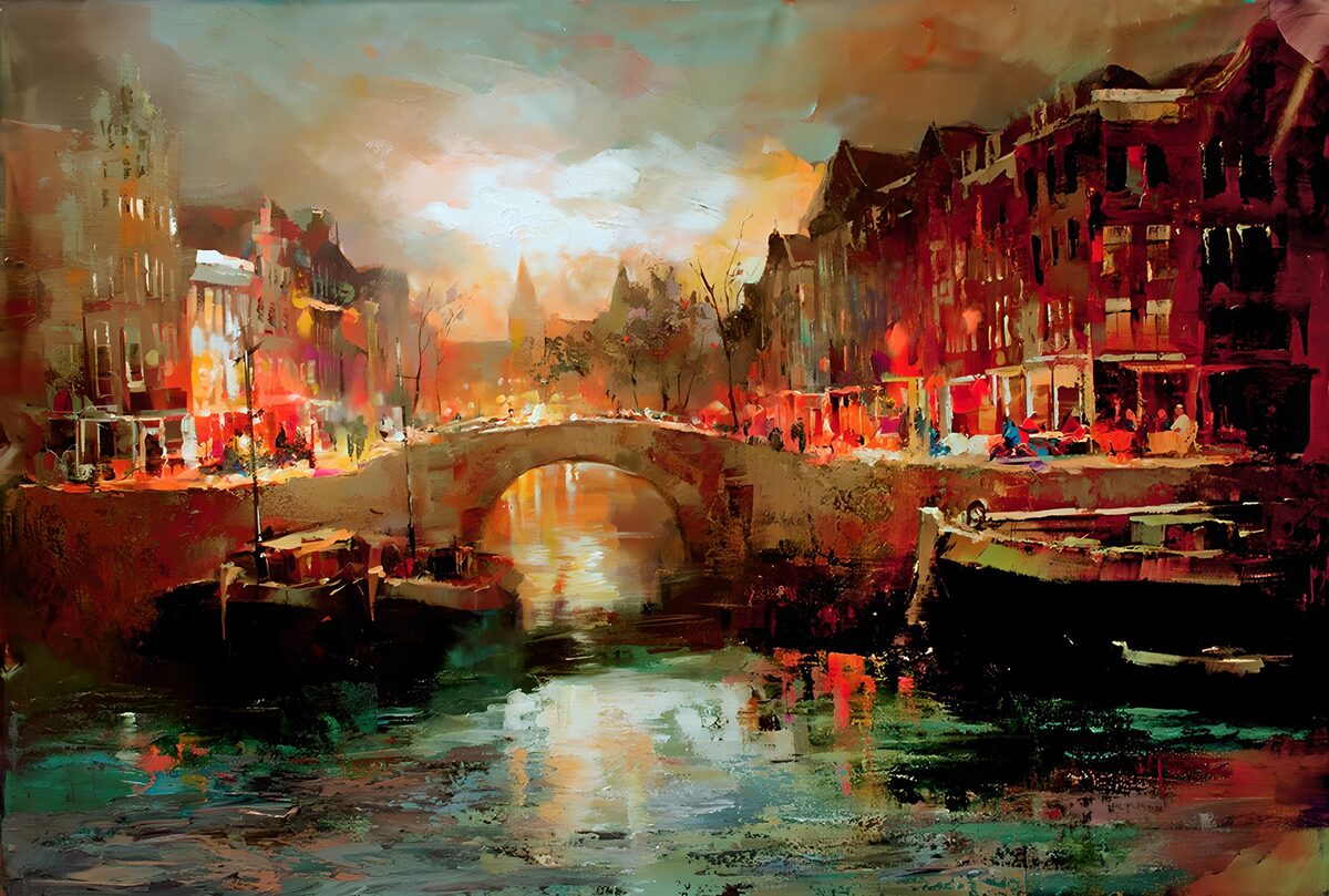 TPFR26475: Lumières sur le canal d'Amsterdam