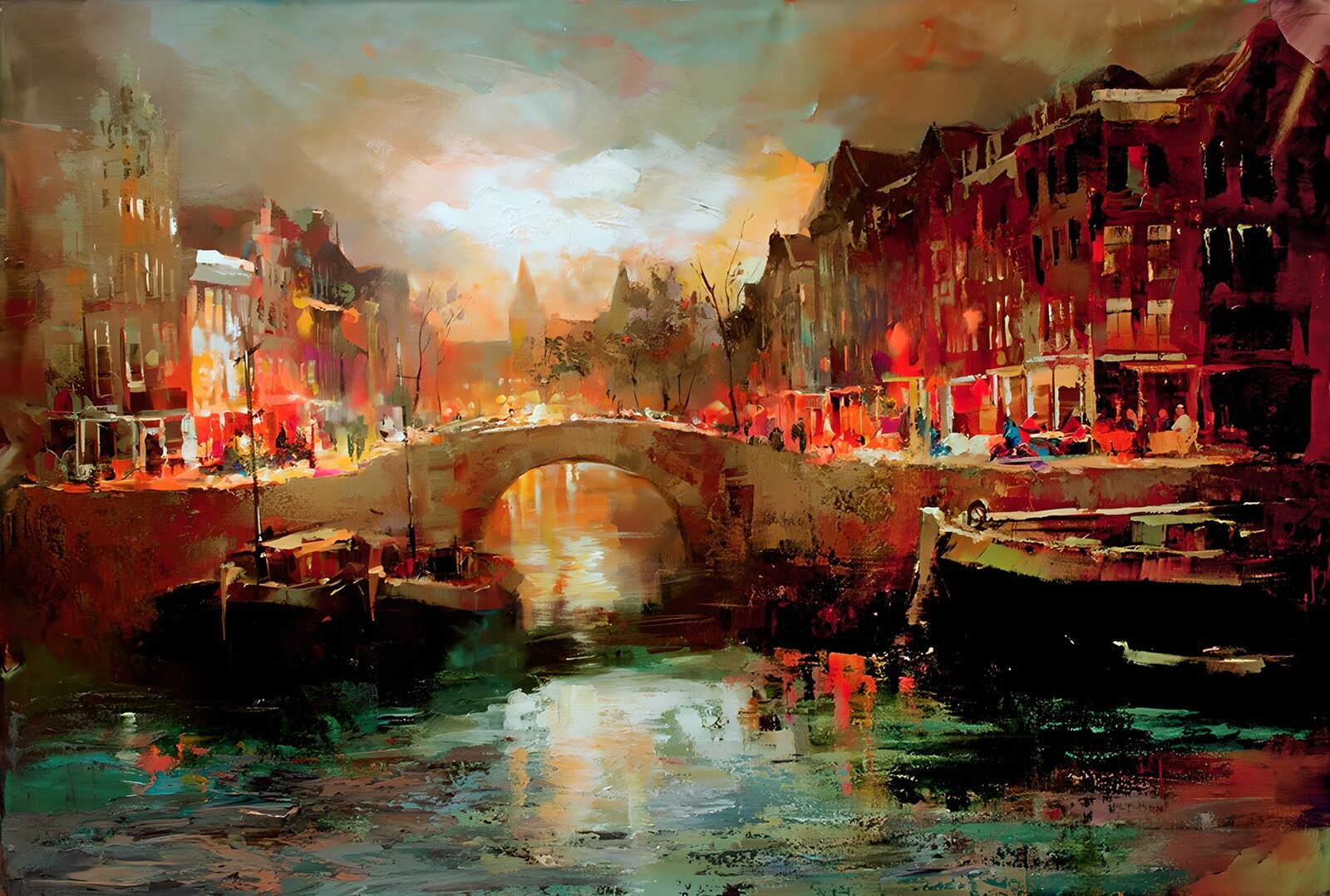 TPFR26475: Lumières sur le canal d'Amsterdam