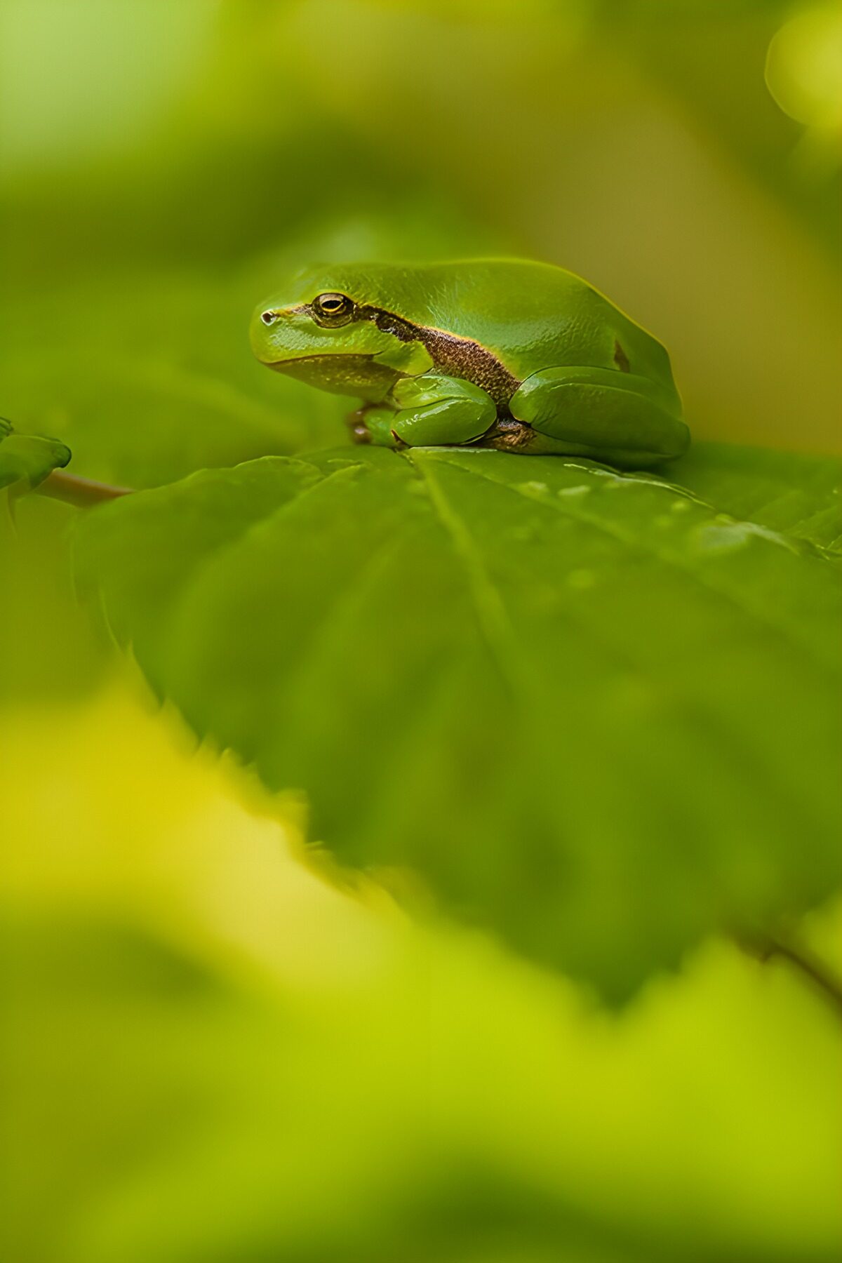 Grenouille verte au repos