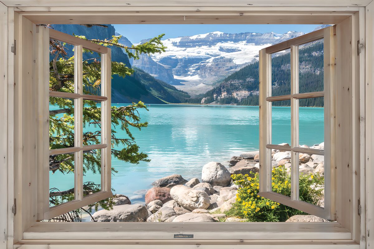 Vue paisible sur le lac turquoise