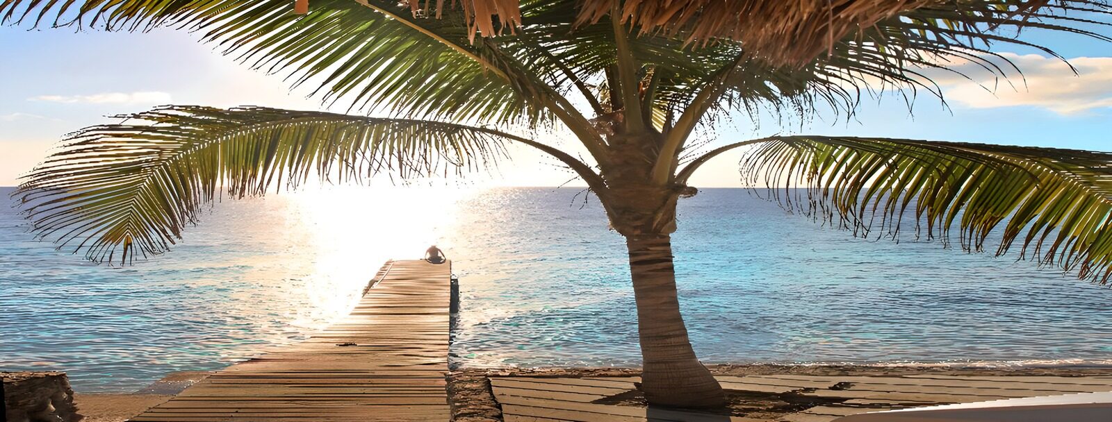 TPFR67146: Coucher de soleil sur la mer tranquille
