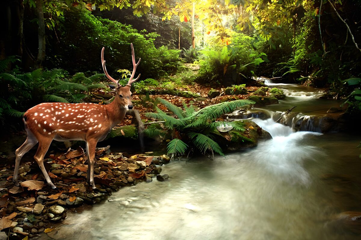 TPFR58451: Cerf dans la forêt enchantée