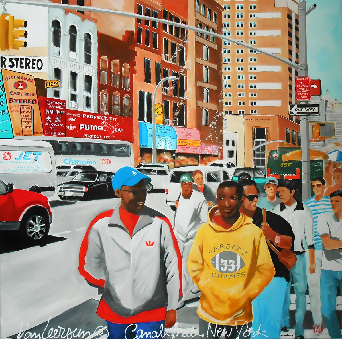 Rue animée à Canal Street, New York