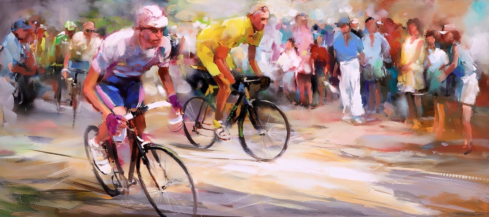 TPFR62424: Peinture de cyclistes