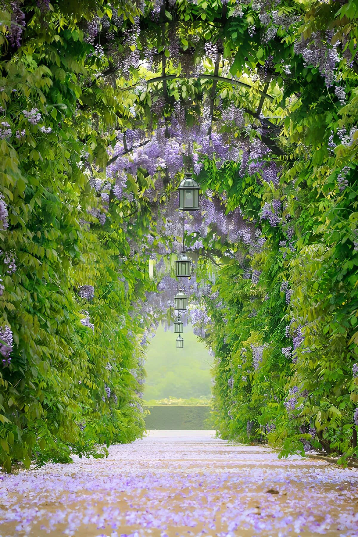TPFR88832: Tunnel de Glycines en Fleurs