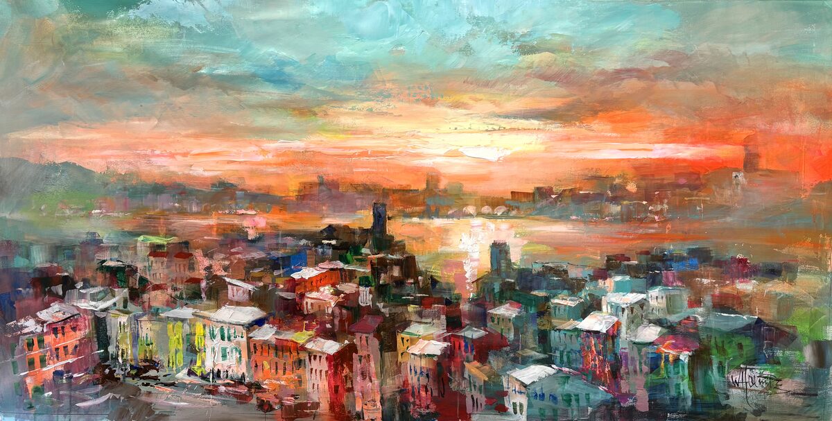 TPFR34675: coucher de soleil sur la baie