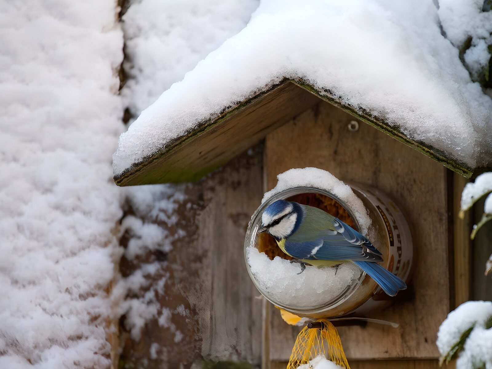 TPFR82300: Un oiseau sous la neige