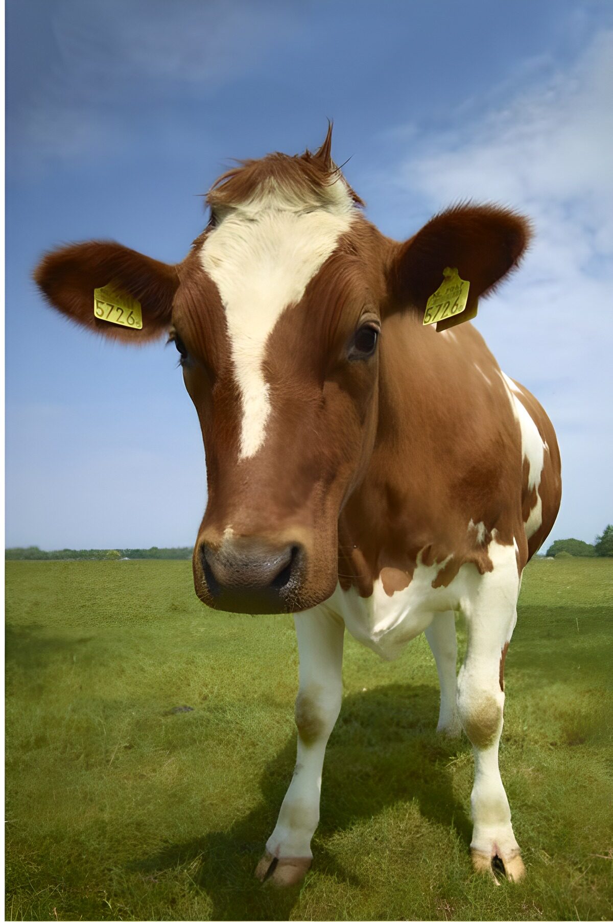 TPFR78330: Vache mignonne dans un champ