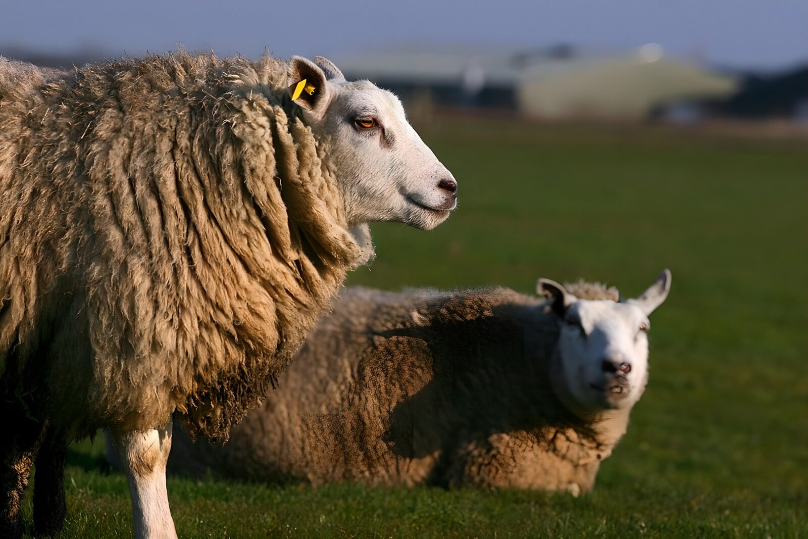 TPFR28764: Moutons paisibles dans le champ