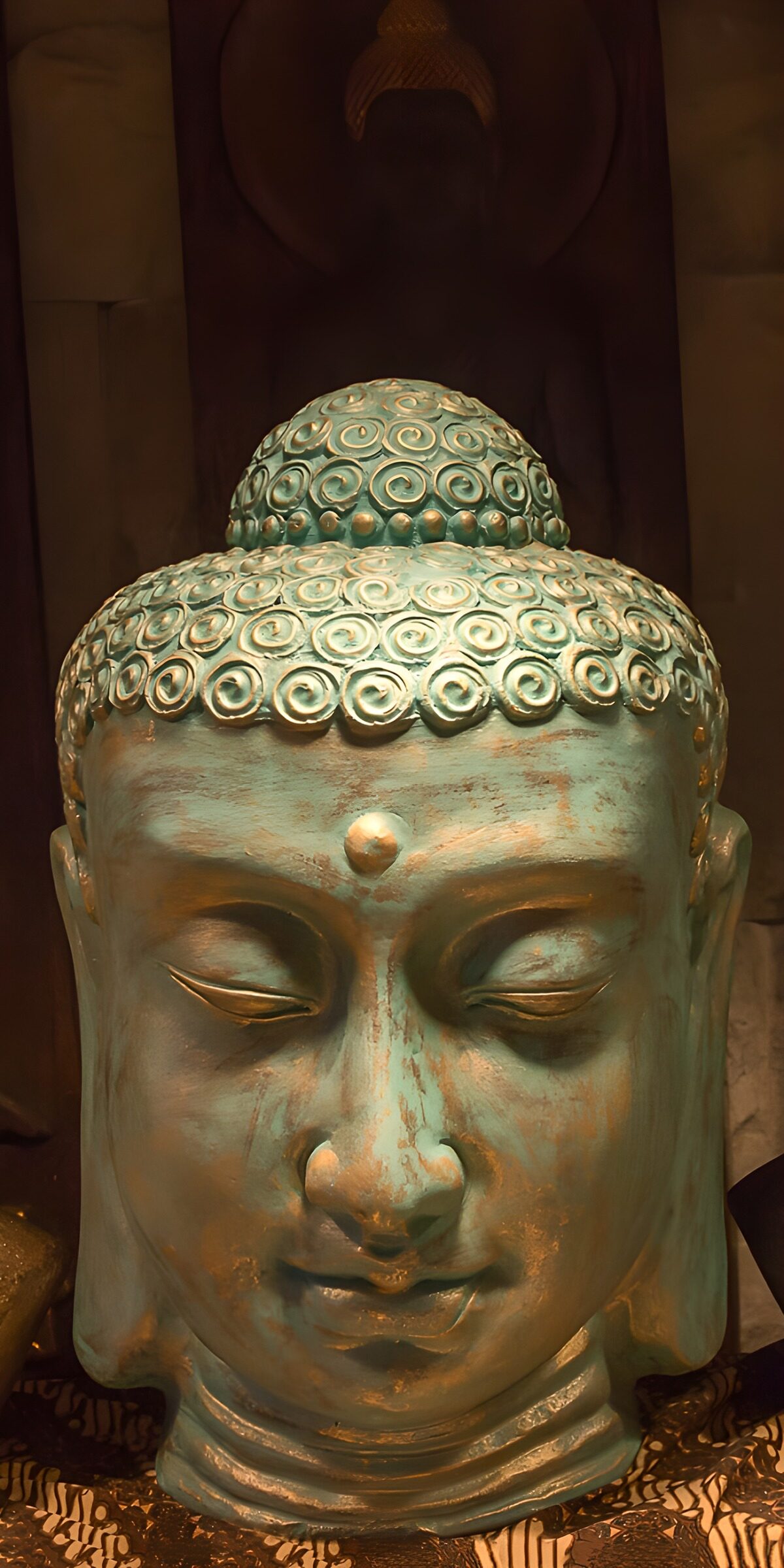 Tête de Bouddha en turquoise