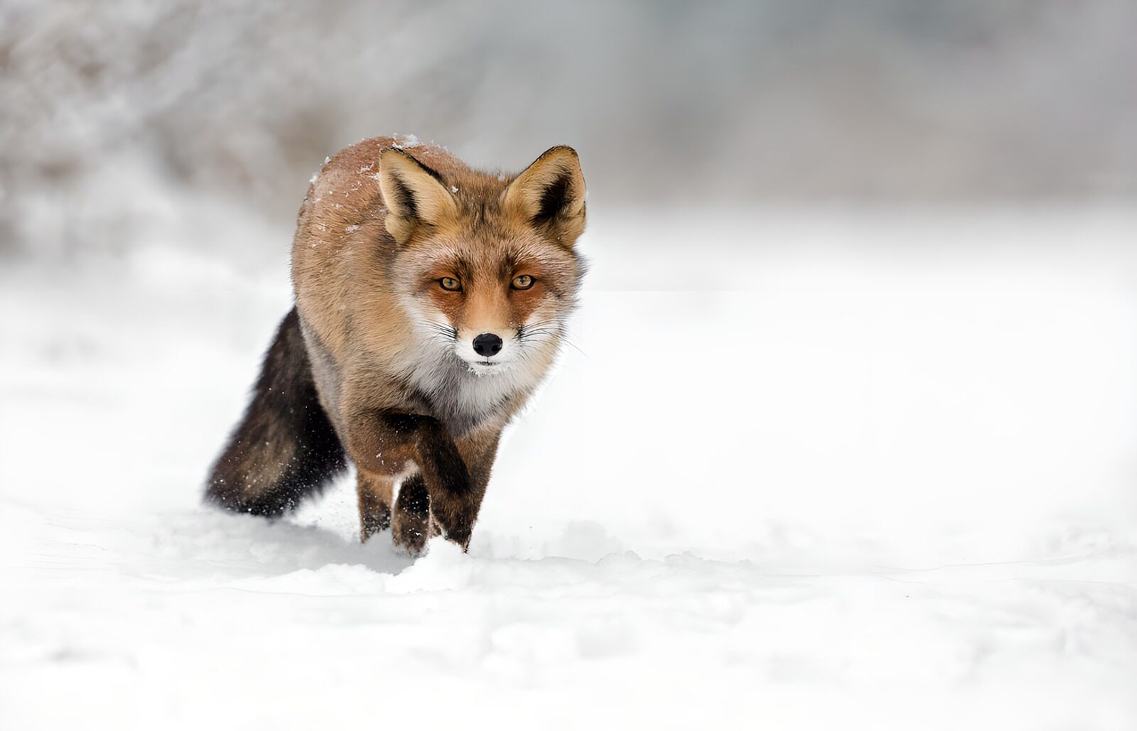 TPFR82149: Renard dans la neige hivernale