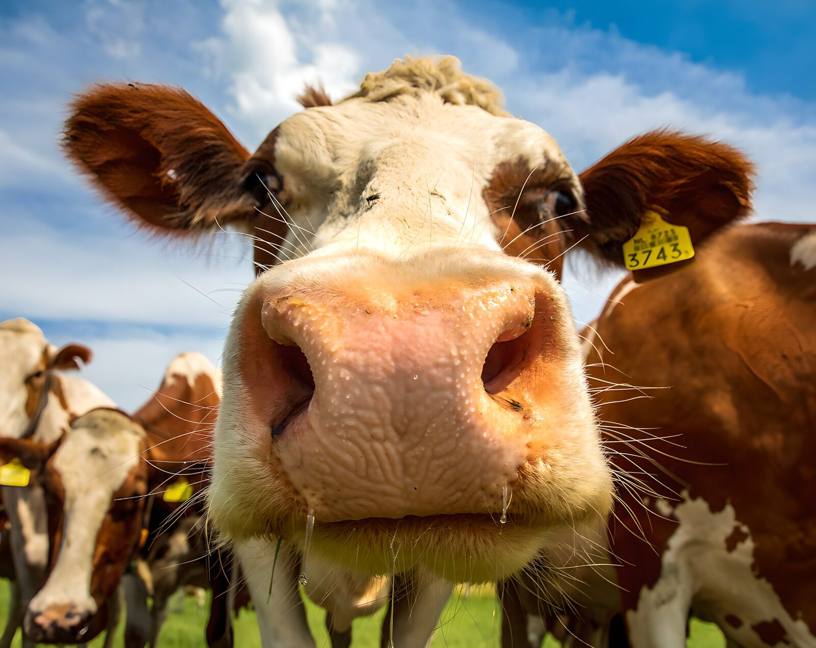 TPFR55501: Vache curieuse dans le champ