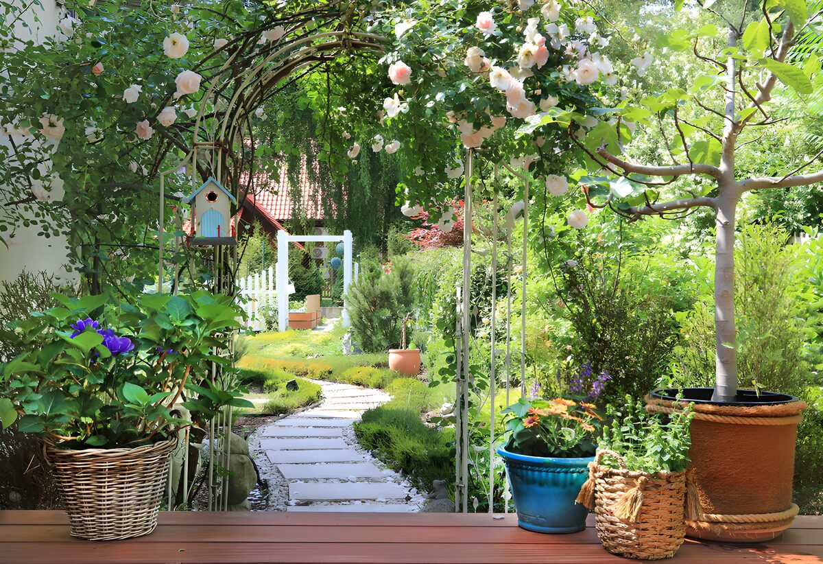TPFR47325: Jardin enchanteur en été