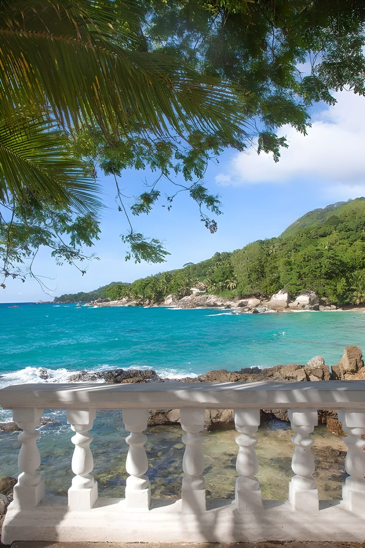 TPFR38396: Vue tranquille sur l'océan turquoise