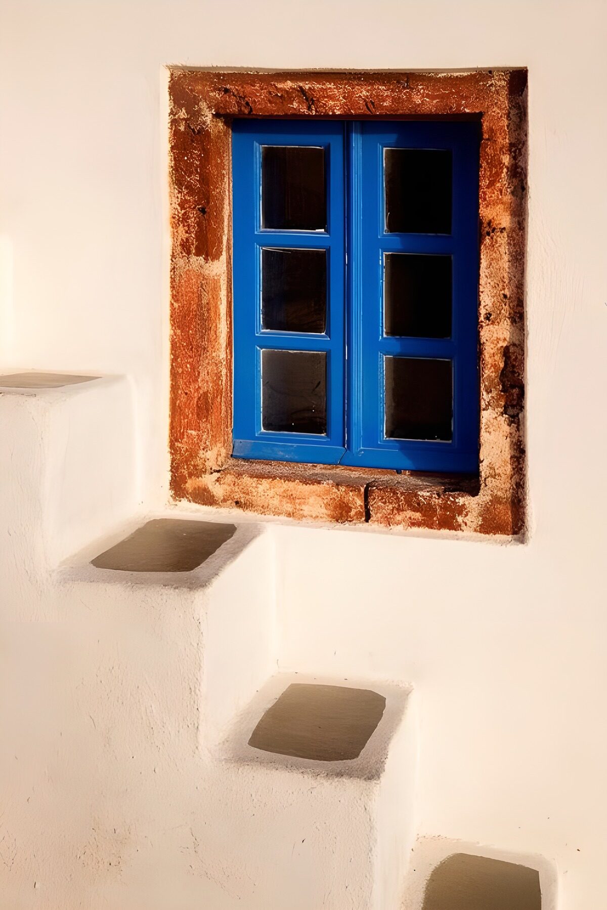 TPFR62353: Fenêtre bleue sur les escaliers