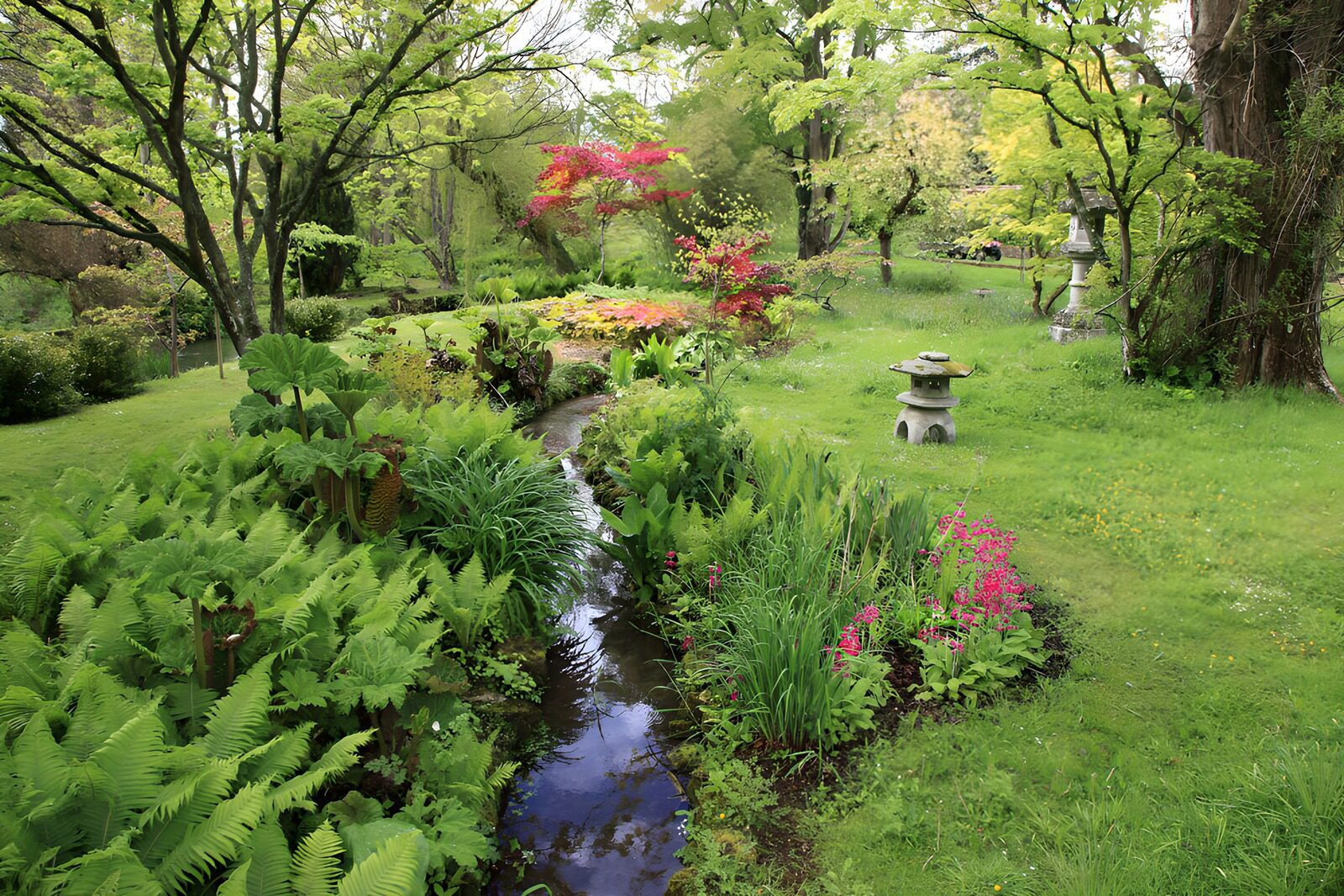 TPFR48206: Jardin paisible au printemps