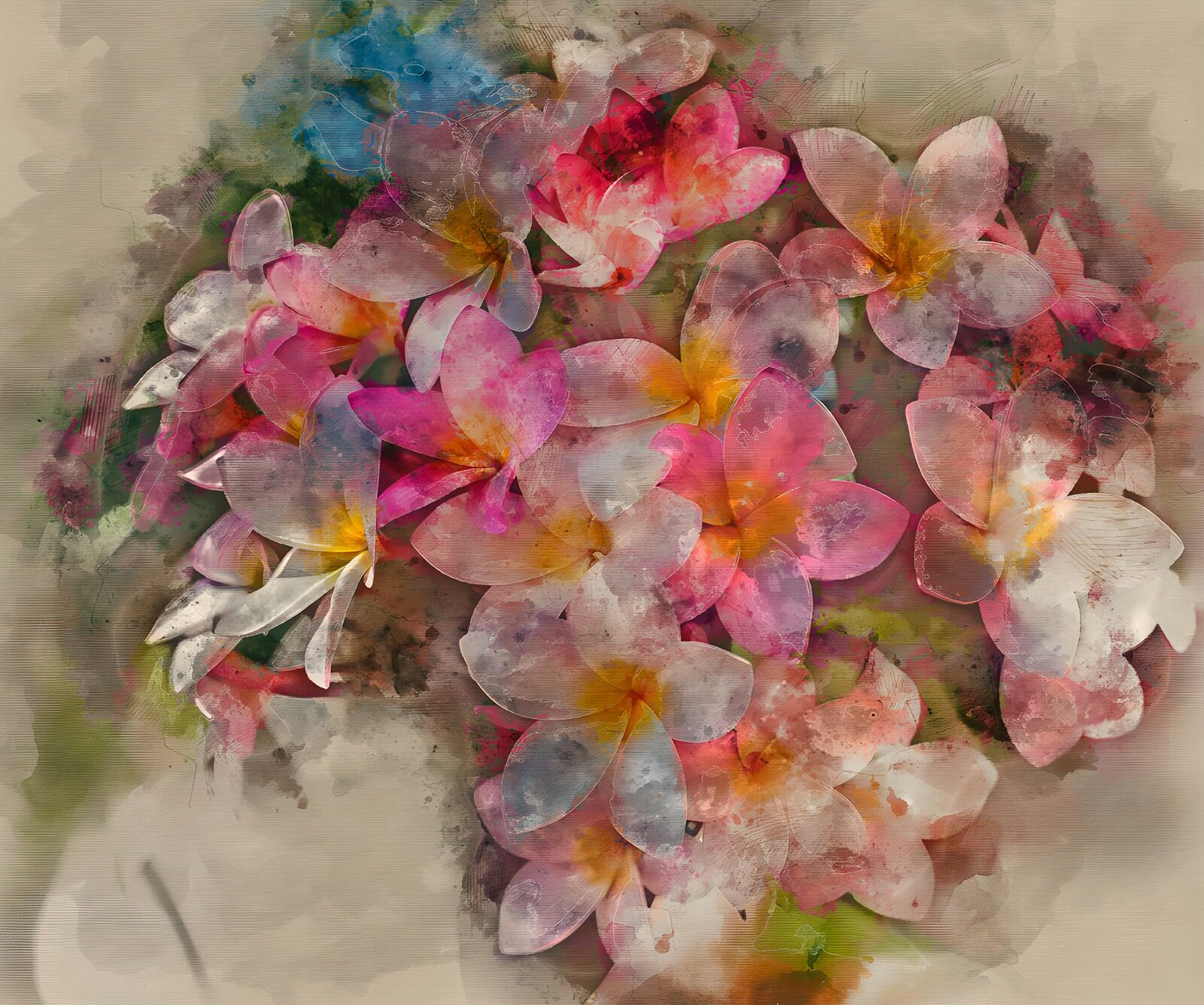 TPFR41161: Bouquet de fleurs colorées