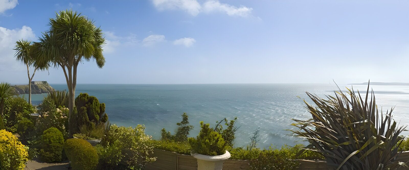 TPFR54018: Joli jardin avec vue sur la Méditerranée