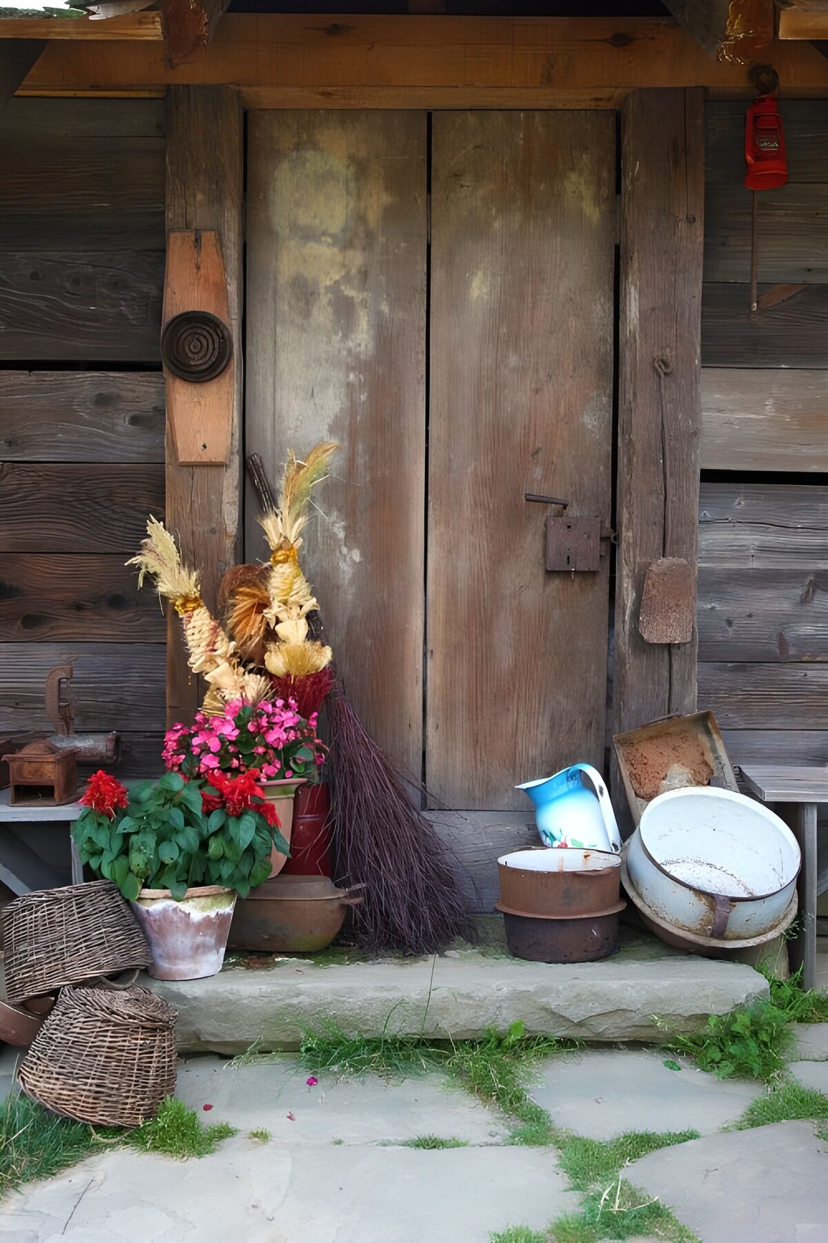TPFR89622: Charmante entrée rustique en bois