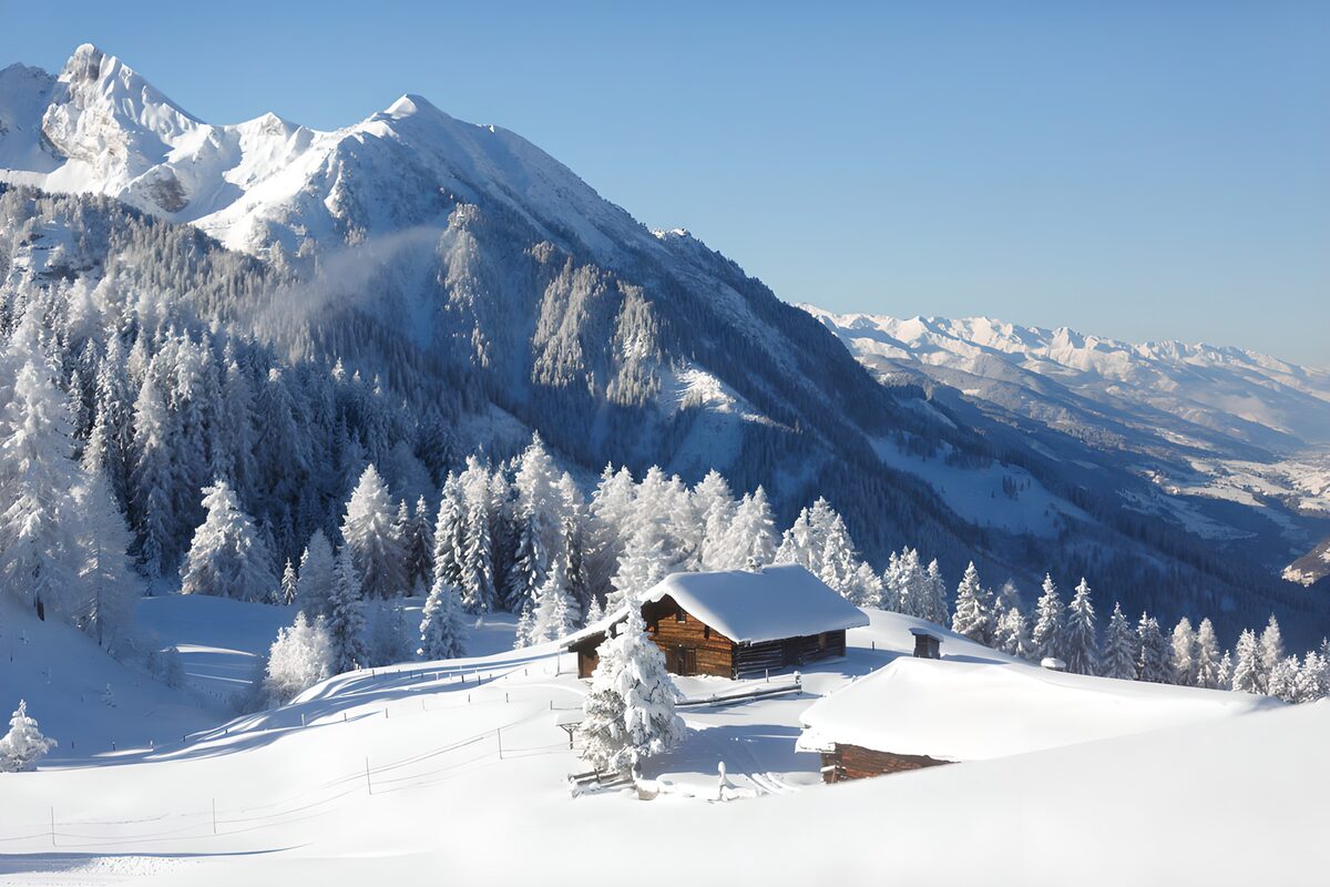 TPFR65788: Paysage de montagne enneigé en hiver