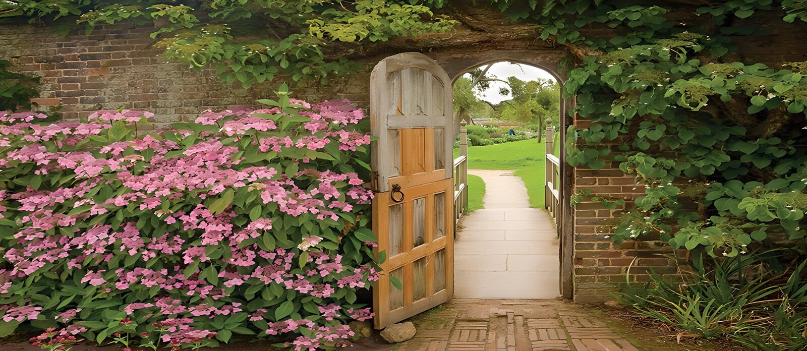 TPFR64724: Porte jardin fleurie