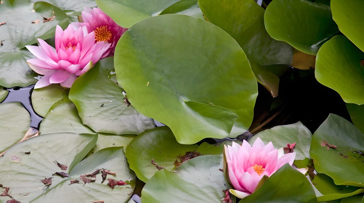 Nénuphars en fleurs sur l'eau
