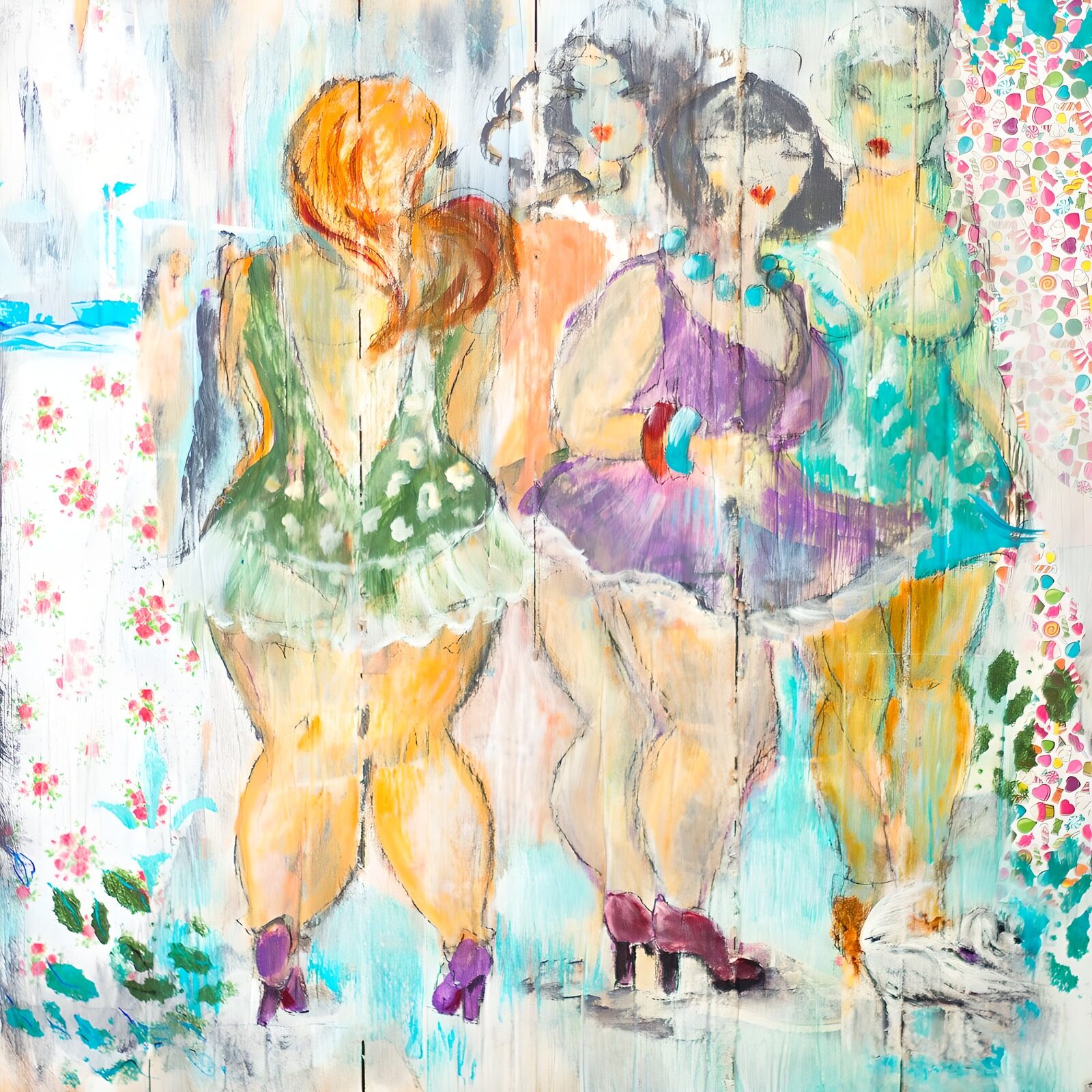 TPFR54094: Femmes aux couleurs vibrantes