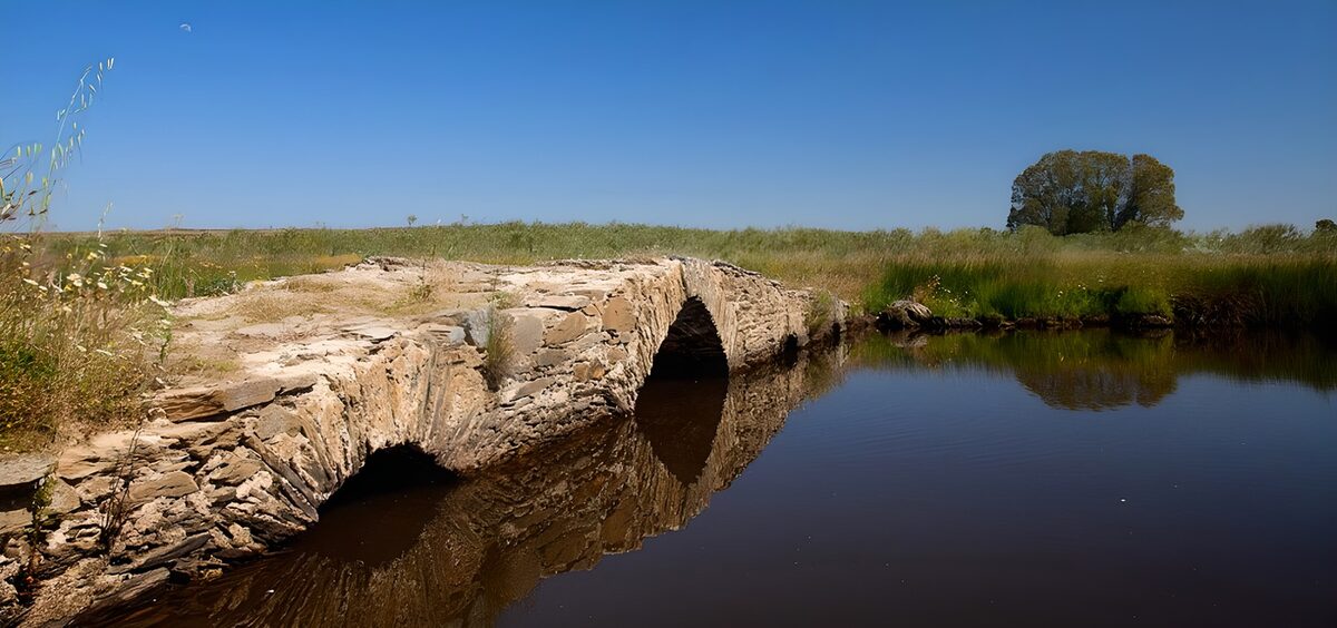 TPFR75583: Pont en pierre au bord de l'eau