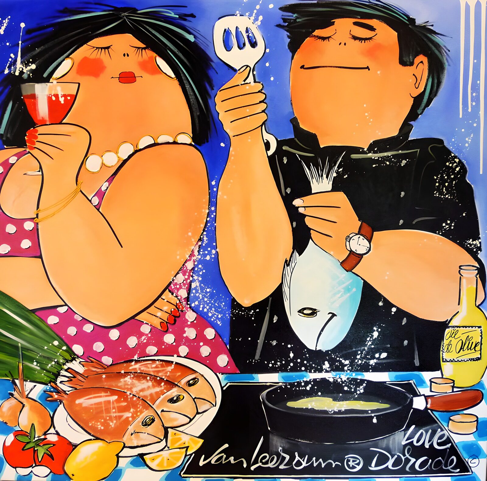 TPFR63367: Cuisine joyeuse avec amour et poisson