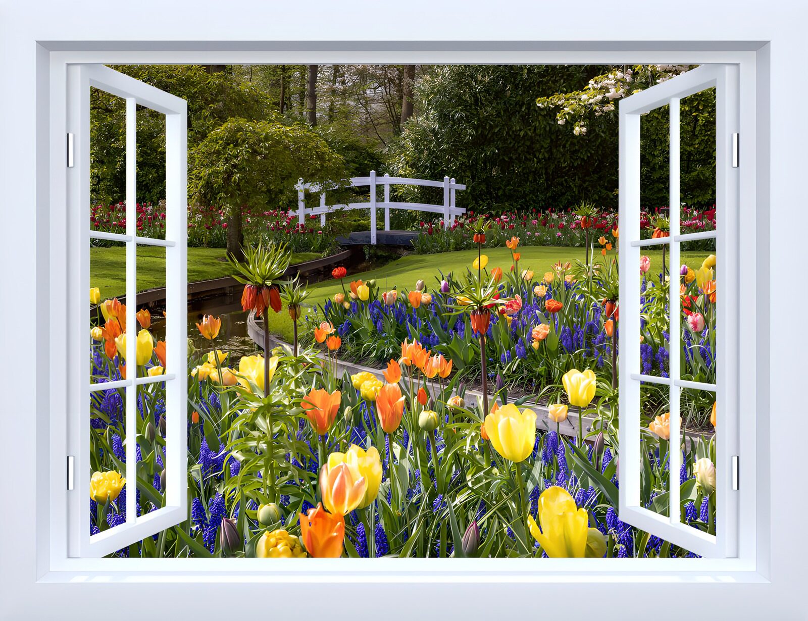 TPFR26276: Vue sur le jardin coloré
