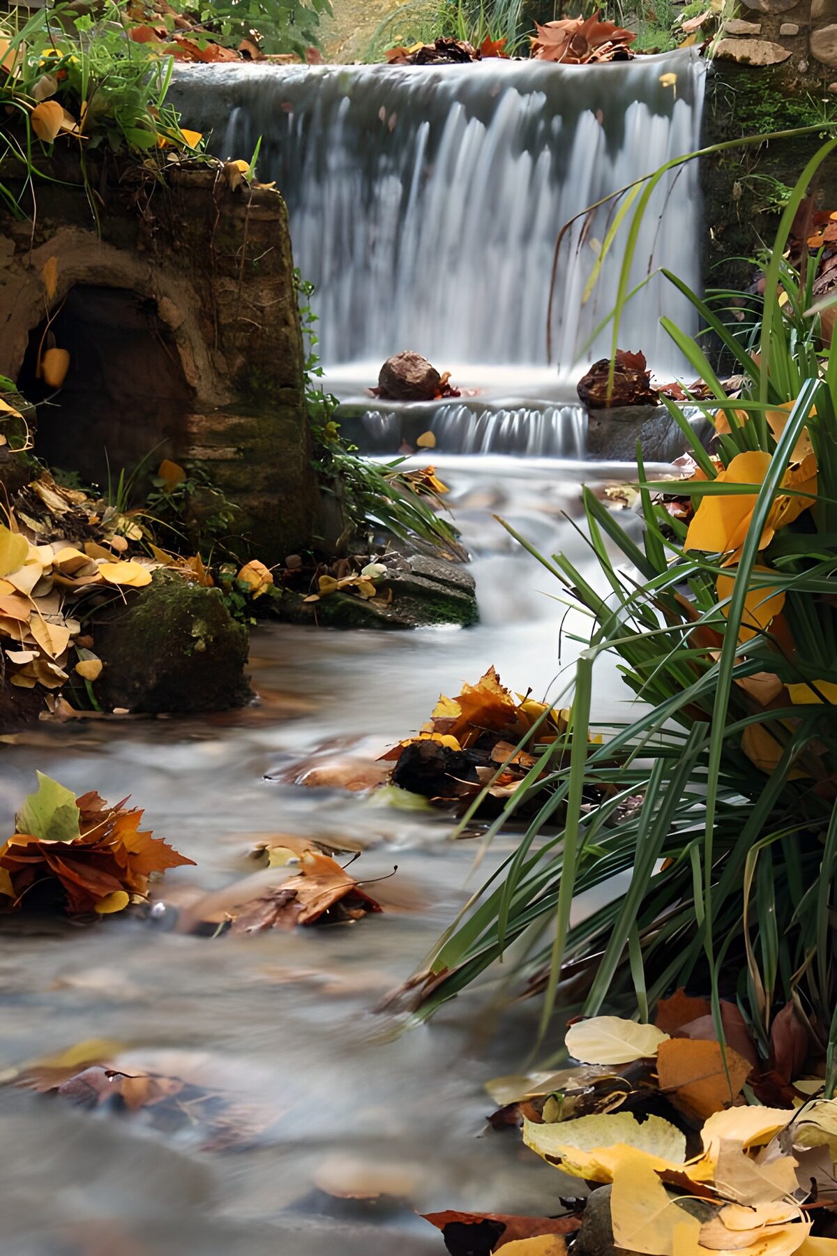 TPFR43627: Cascade paisible en automne