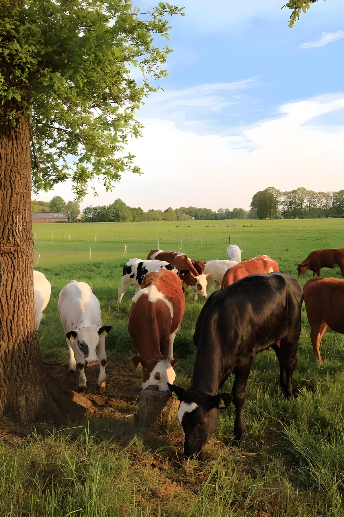 TPFR12770: Vaches paisibles dans un champ verdoyant