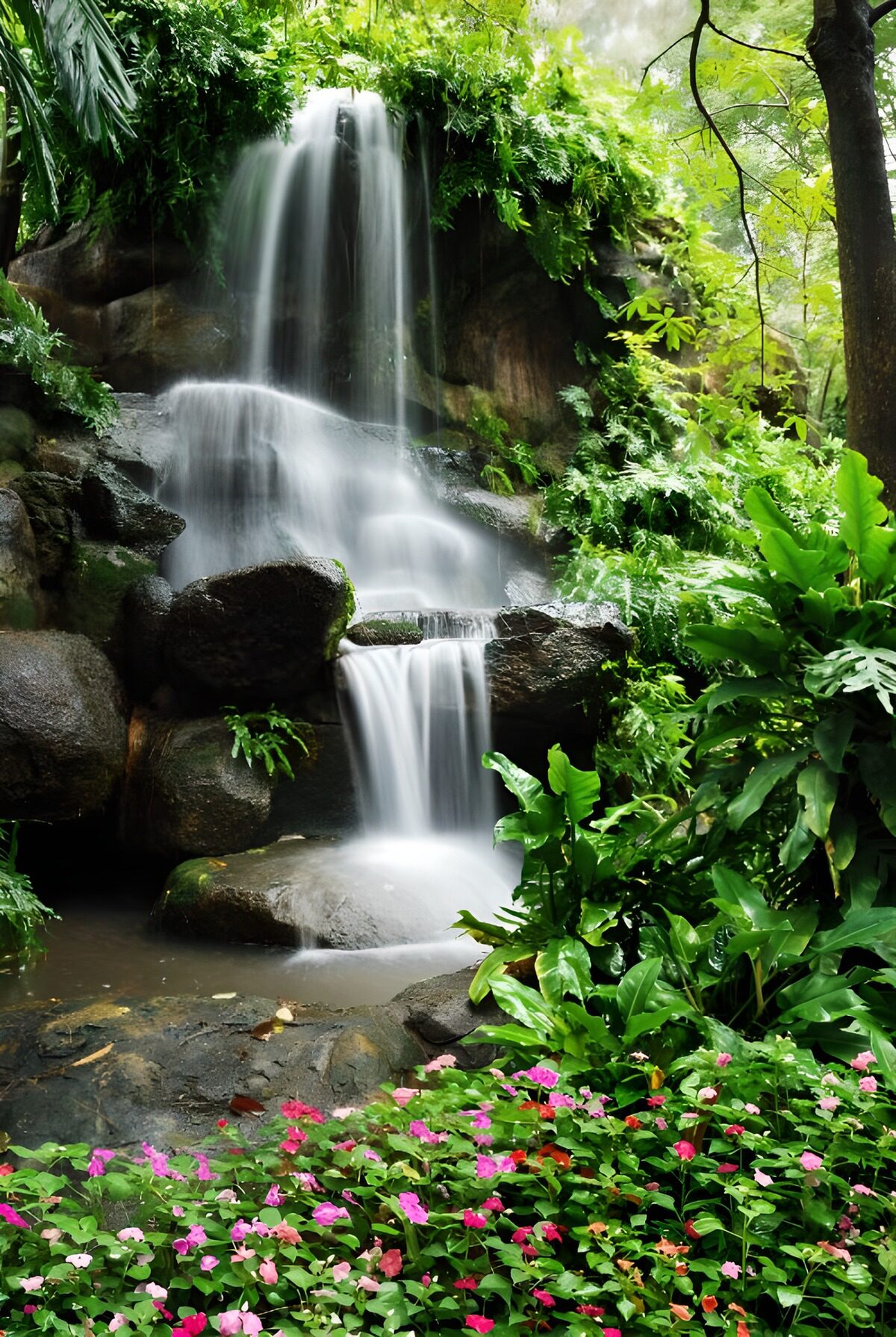 TPFR73274: Cascade Apaisante dans la Nature