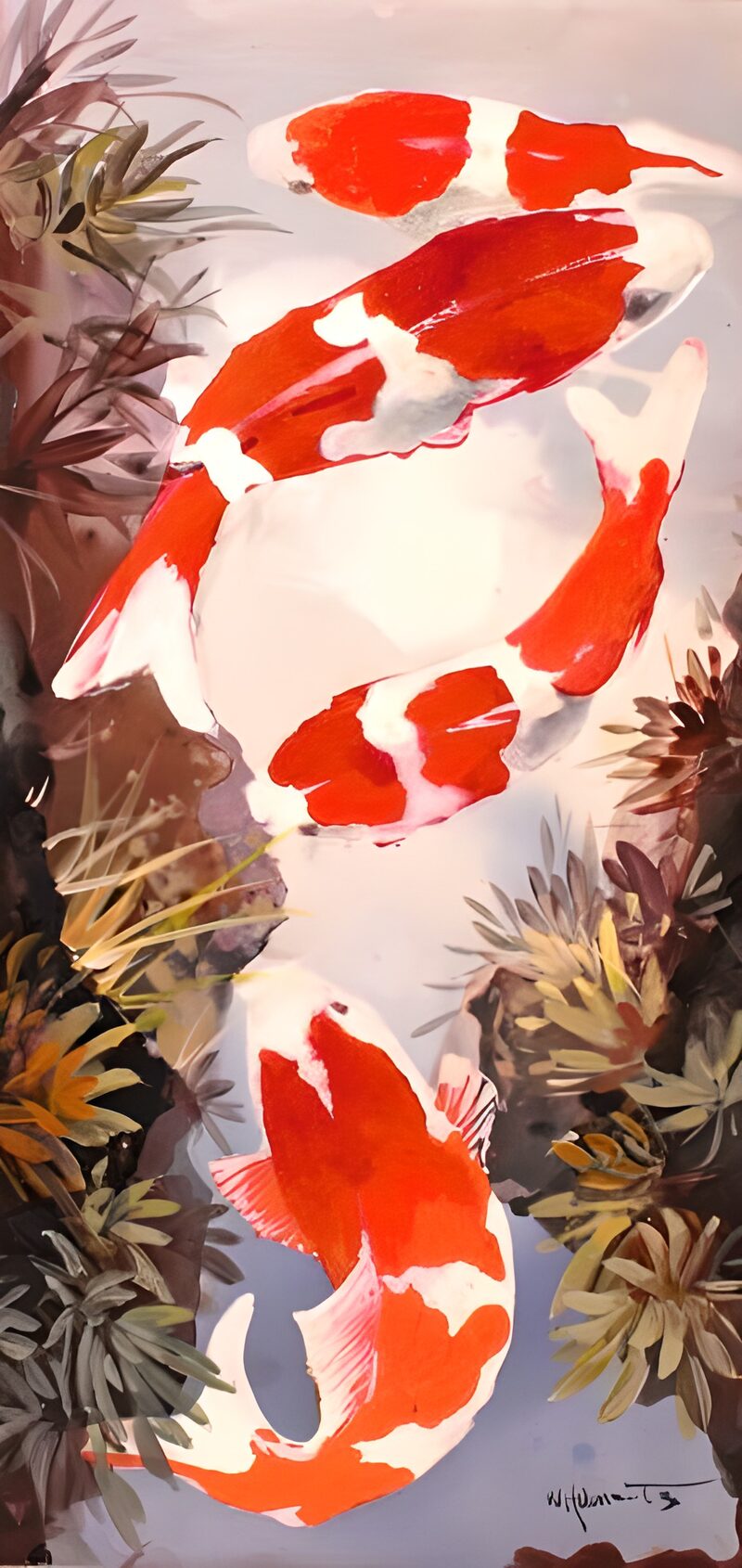TPFR21722: Peinture d'une carpe koï 2