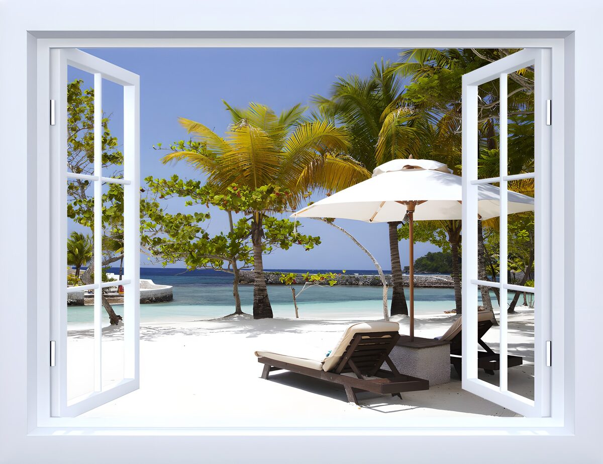 TPFR89196: Vue paradisiaque sur la plage