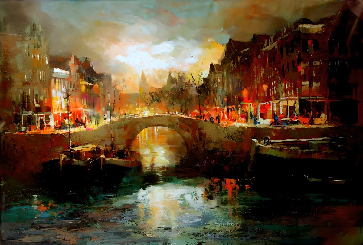 TPFR95308: Pont lumineux sur le canal