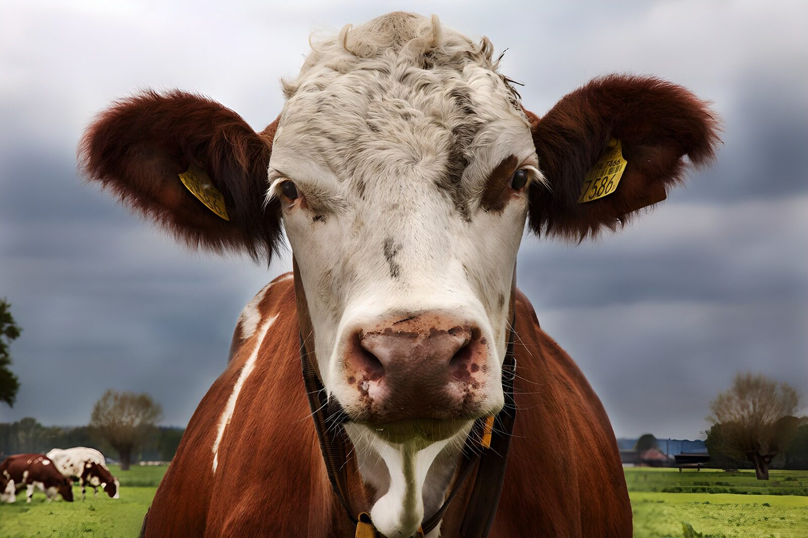 TPFR56114: Vache dans un champ verdoyant