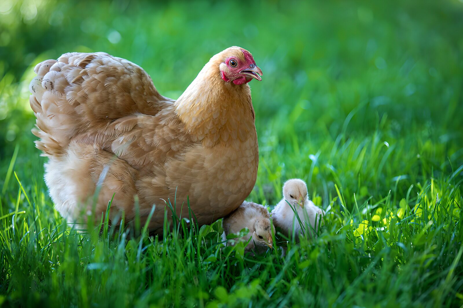 TPFR67413: Maman poule avec ses poussins